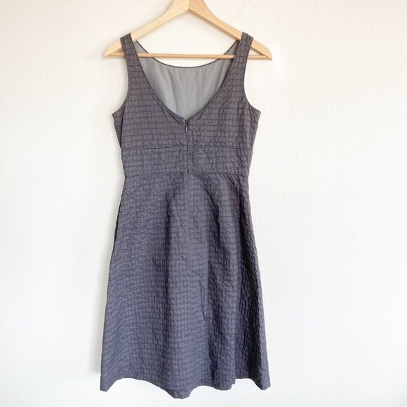 J Crew Fit & Flare Sleeveless Textured Dress - Picture 6 of 7